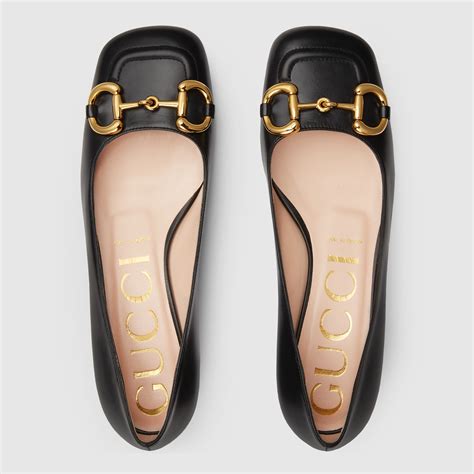 gucci leather ballet flats|gucci flat shoes women's.